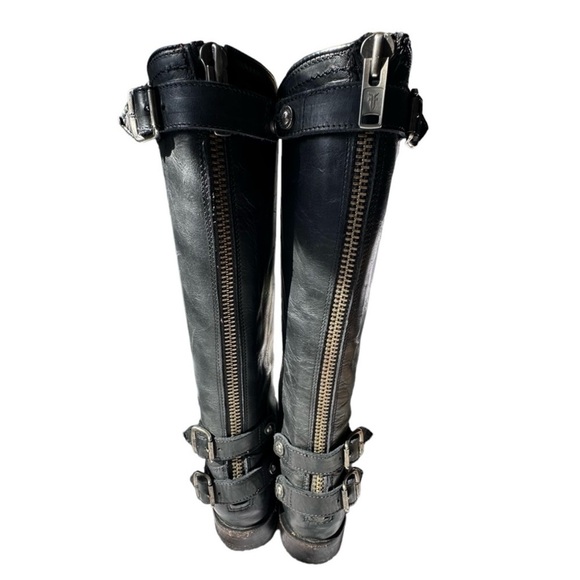 Frye Black Veronica Back Zip Boot Size 7.5 - Picture 3 of 16
